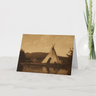 Edward S. Curtis Blank Note Card "Kalispel Camp" Karte
