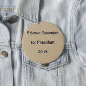 Edward Snowden für Präsidenten 2016 Button (Beispiel)