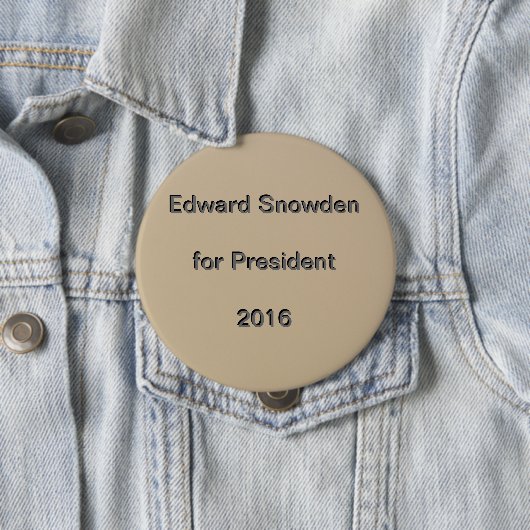 Edward Snowden für Präsidenten 2016 Button (Beispiel)