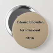 Edward Snowden für Präsidenten 2016 Button (Vorne & Hinten)