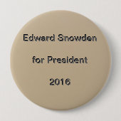 Edward Snowden für Präsidenten 2016 Button (Vorderseite)