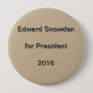 Edward Snowden für Präsidenten 2016 Button