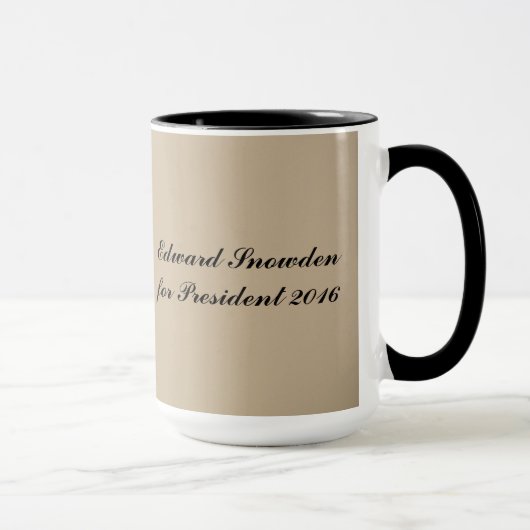 Edward Snowden für Präsidenten 2016 Tasse (Rechts)