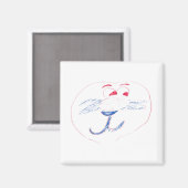 Edward Square Magnet (Vorderseite/Rückseite)