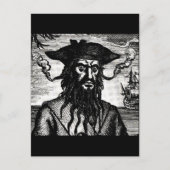 Edward Teach Portrait Postkarte (Vorderseite)