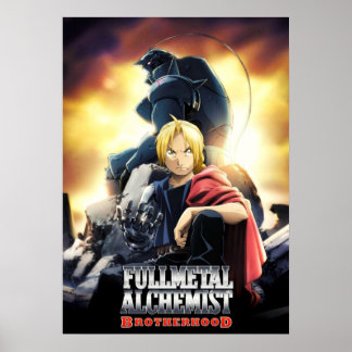 Edward und Alphonse Fullmetal-Alchemist Brotherhoo Poster