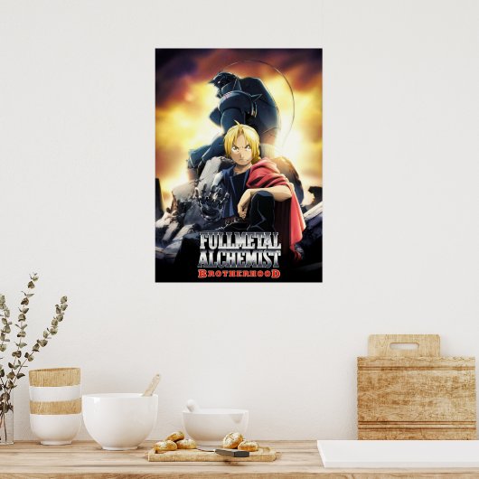 Edward und Alphonse Fullmetal-Alchemist Brotherhoo Poster (Küche)