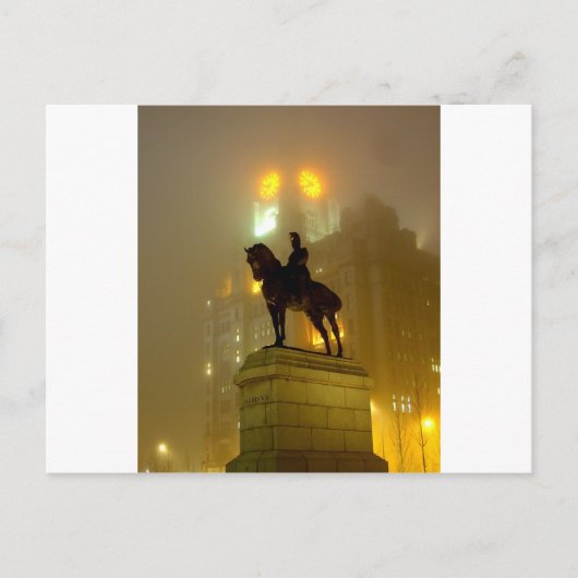 Edward V11 Statue, Pier Head, Liverpool UK Postkarte (Vorderseite)