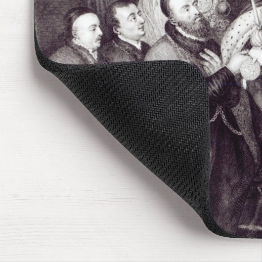 Edward VI die Charter bewilligend Mousepad (Ecke)