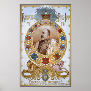 Edward VII., Feuerwerksprogramm Poster