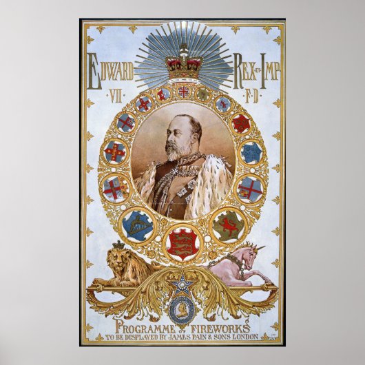 Edward VII, Programm für Feuerwerkskörper Poster (Vorne)