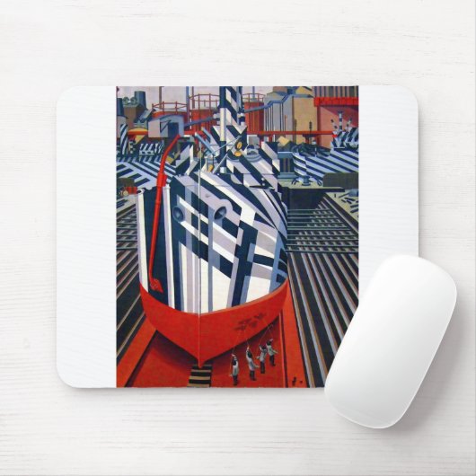 Edward Wadsworth Dazzle Ships in Liverpool Mousepad (Mit Mouse)