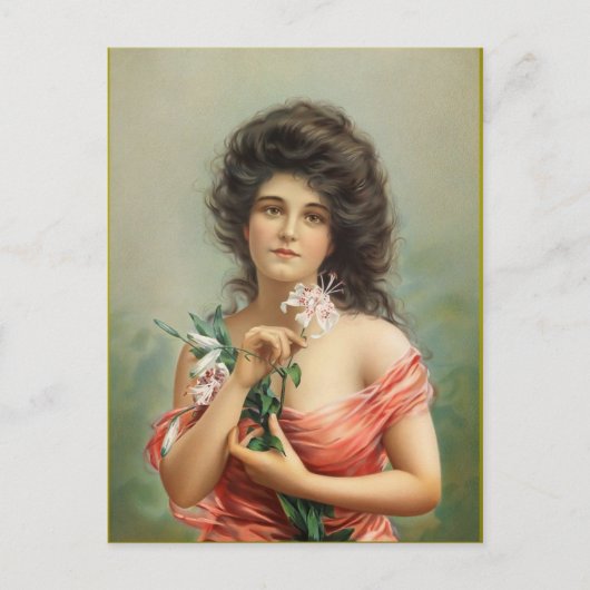 Edwardian Beauty Postcard Postkarte (Vorderseite)