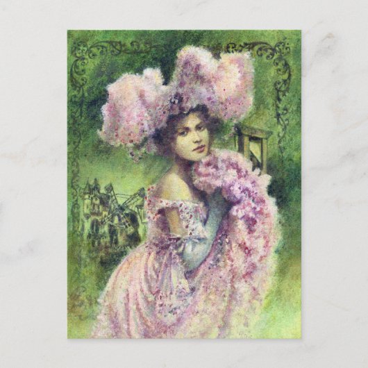 Edwardian Dancer Postcard Postkarte (Vorderseite)