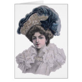 Edwardian Fashionable Lady in blauer Hut (Vorne)