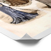 Edwardian Glam Vintag Fashion Illustration Poster (Ecke)