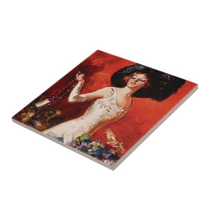 Edwardian Glamour Girl Fliese