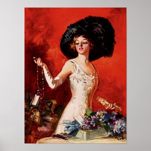 Edwardian Glamour Girl Poster (Vorne)