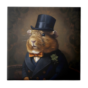 Edwardian Guinea Pig Gentleman Fliese