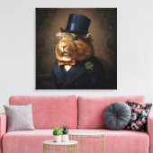 Edwardian Guinea Pig Gentleman Leinwanddruck (Insitu (Wohnzimmer))