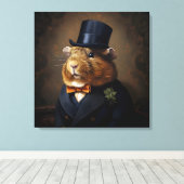 Edwardian Guinea Pig Gentleman Leinwanddruck (Insitu (Holzboden))