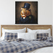 Edwardian Guinea Pig Gentleman Leinwanddruck (Insitu (Schlafzimmer))