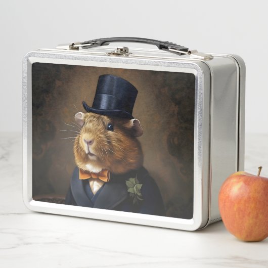 Edwardian Guinea Pig Gentleman Metall Brotdose (Beispiel)