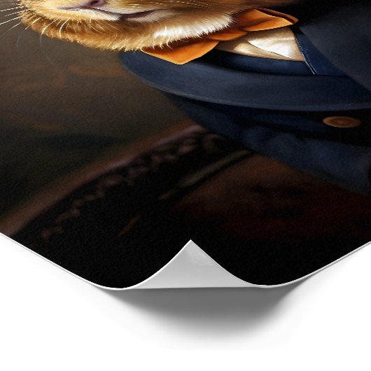 Edwardian Guinea Pig Gentleman Poster (Ecke)