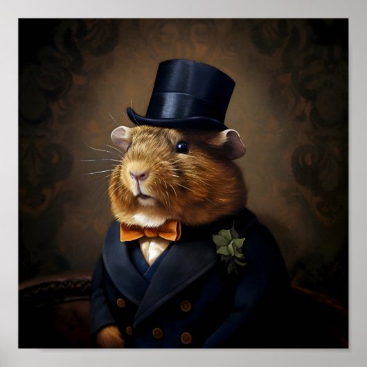 Edwardian Guinea Pig Gentleman Poster (Vorne)
