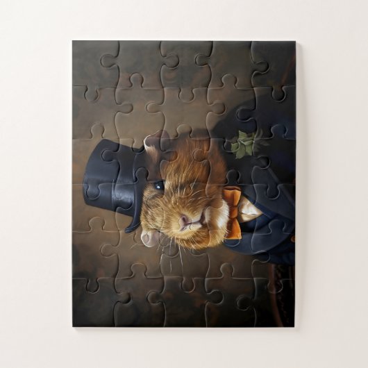 Edwardian Guinea Pig Gentleman Puzzle (Vertikal)