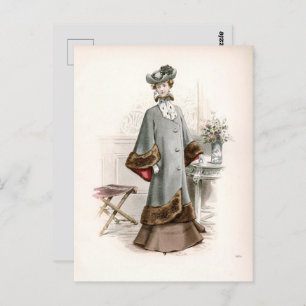 Edwardian Lady in einer feinen, matte Vintagen Mod Postkarte