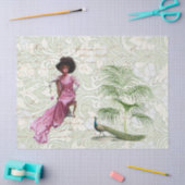 Edwardian Lady, Peacock mit Schreibpapier zum Them Seidenpapier (Basteln)