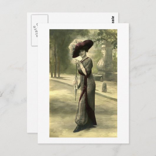 Edwardian Lady Postkarte (Vorne/Hinten)