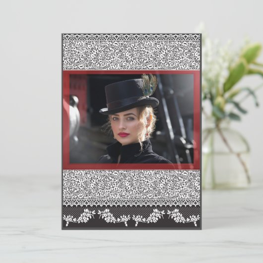 Edwardian Note Card Dankeskarte (Stehend Vorderseite)