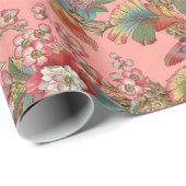 Edwardian Papagei ~ Herzogin Geschenkpapier (Rolleneckpunkt)