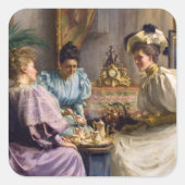 Edwardian Quadratischer Aufkleber (Vorderseite)