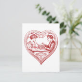 Edwardian Schach Spieler Valentine Feiertagskarte (Stehend Vorderseite)