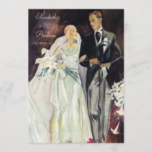 Edwardische Verlobung Einladung
