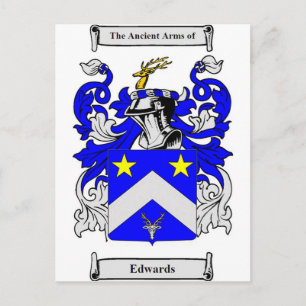 Edwards (Englisch) Coat of Arms Postkarte