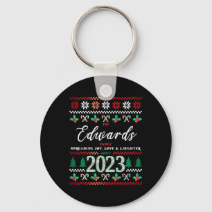Edwards-Familie Seit 2023 bin ich Ugly Weihnachtsd Schlüsselanhänger