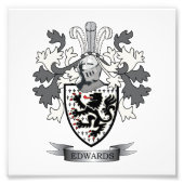 Edwards Familienwappen Coat of Arms Fotodruck (Vorne)