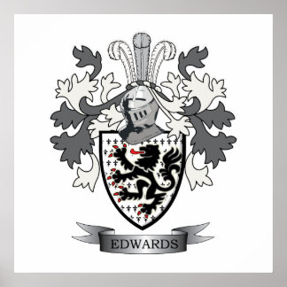 Edwards Familienwappen Coat of Arms Poster