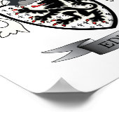 Edwards Familienwappen Coat of Arms Poster (Ecke)