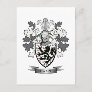 Edwards Familienwappen Coat of Arms Postkarte