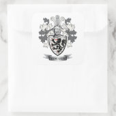 Edwards Familienwappen Coat of Arms Quadratischer Aufkleber (Tasche)