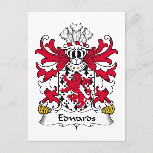 Edwards Familienwappen Postkarte (Vorderseite)
