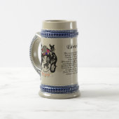 Edwards Familienwappen Stein Bierglas (Vorderseite Links)