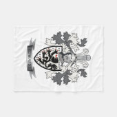 Edwards Familienwappen-Wappen Fleecedecke (Vorderseite (Horizontal))
