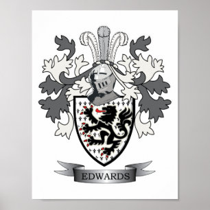 Edwards Familienwappen-Wappen Poster