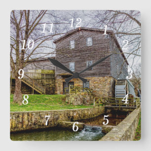 Edwards Mill Wall Clock Quadratische Wanduhr